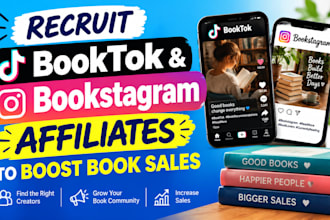 recruit booktok and bookstagram affiliates to boost book sales