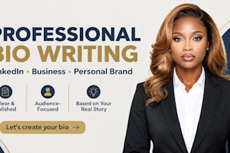 write a professional bio for linkedin business or personal brand