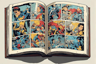 graphics novel comic page comic book illustration comic