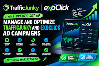 create set up manage and optimize traffic junky and exoclick ad campaigns