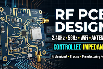 design rf pcb with impedance control, antenna, wifi, 2 4ghz and 5ghz routing
