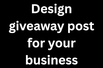 design giveaway post for your business