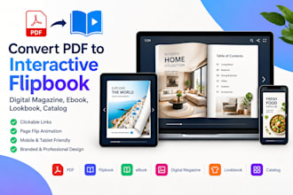 convert pdf to interactive flipbook, digital magazine, ebook, lookbook, catalog