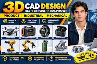 3d cad design mechanical design industrial product design for 3d printable files
