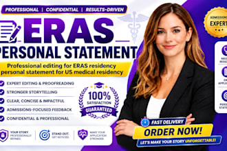 edit your eras residency personal statement for US medical residency