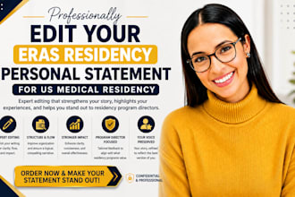 edit your eras residency personal statement for US medical residency