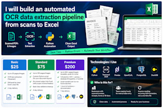 build an automated ocr data extraction from scans to excel