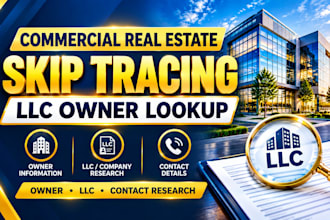 do commercial real estate skip tracing and llc owner lookup