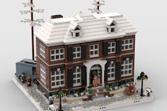 design a custom 3d lego models and pdf building instructions with parts list