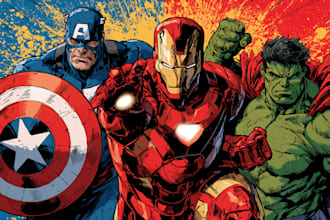 comic book illustration with comic book illustrator