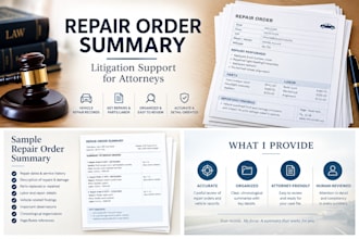 prepare accurate ro summaries for personal injury attorneys