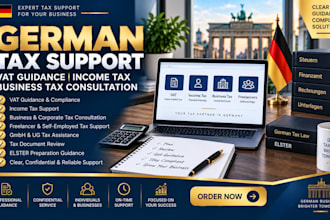 provide german tax support, vat, income tax and business tax consultation