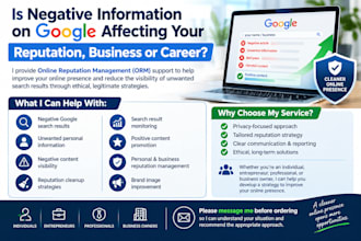 remove or suppress negative personal information from google search results