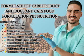 formulate pet care product and dogs and cats food formulation pet nutrition