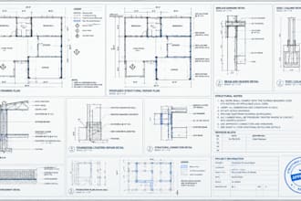 florida texas residential structural repair plans for city permits construction