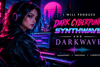 produce dark cyberpunk, synthwave and darkwave music
