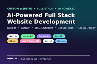 develop a custom ai powered website using nextjs
