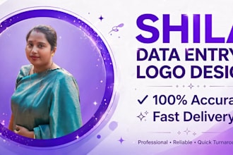do professional data entry and creative modern logo design
