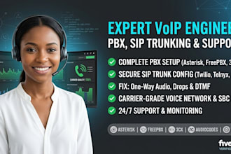 configure voip auto dialer and sip trunk for inbound outbound calls