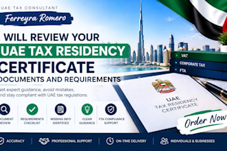 review your uae tax residency certificate documents and requirements