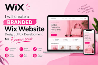 create branded wix website design, website UI UX development for ecommerce