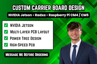 design custom carrier board pcb for nvidia jetson, radxa, raspberry pi cm4 cm5