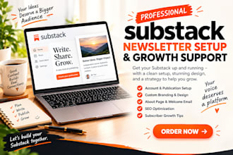 setup and design your substack newsletter and publication