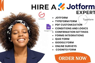 build jotform, typeform forms, quizzess, survey and questionnaires