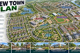 design new town planning layouts residential development site concepts