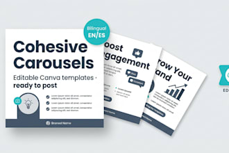 design cohesive carousels and editable canva templates