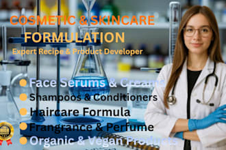 develop custom cosmetic, skincare, haircare and perfume formulas