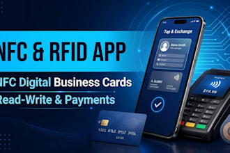 build nfc digital business card app ios andriod payment rfid nfc read write app