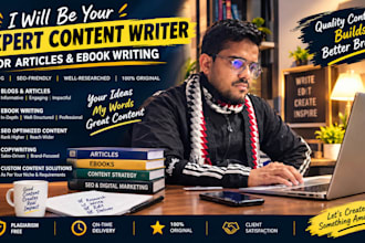 be your expert content writer for articles and ebook writing