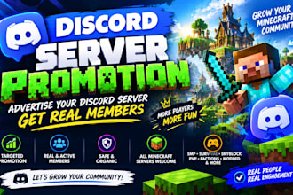 advertise discord server organic promote your minecraft server to get real memb