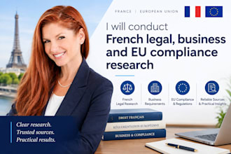 conduct french legal, business and eu compliance research