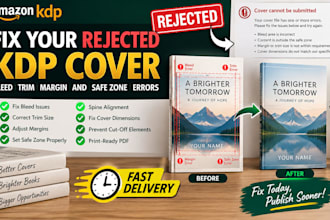 fix your rejected KDP cover bleed trim margin and safe zone errors