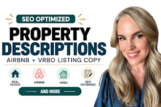 write real estate, airbnb, and vrbo listing descriptions