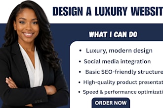 design an elegant luxury style website on wix