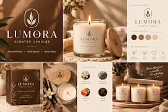 design a complete brand identity, branding kit and brand guidelines