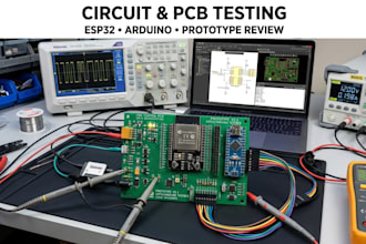 test circuit pcb tester and prototype review and design esp32, arduino