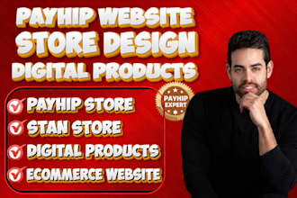design payhip website, payhip stan store for digital product