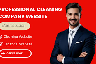 design a professional cleaning company, maid service and janitorial website