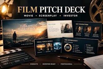 design film pitch deck, movie pitch deck, screenplay pitch and investor deck