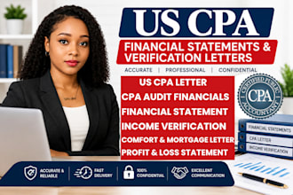 prepare CPA letters CPA mortgage letter CPA review and audit financial statement