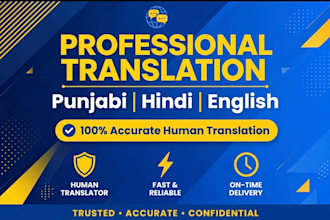 translate punjabi hindi and english accurately