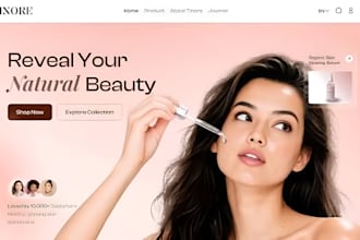 build wix skincare brand website cosmetic store website beauty ecommerce website