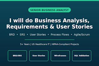 create brd, srs, user stories, and process flows for your project
