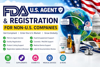 provide fda US agent and fda registration for non US companies