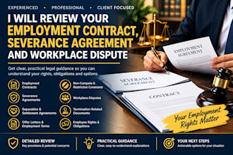 review your employment contract severance agreement or workplace dispute