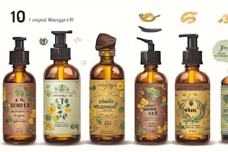 oil bottle label design hair oil label body massage oil